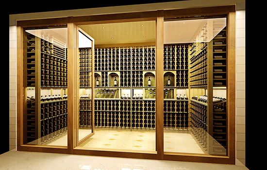 浙江溫州七都（dōu）華僑別墅酒櫃酒窖空調工程設計效果圖