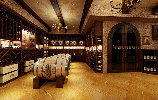 杭（háng）州湖畔花園私人別墅紅酒窖酒櫃設計效果圖及酒窖（jiào）空調空調安裝圖片