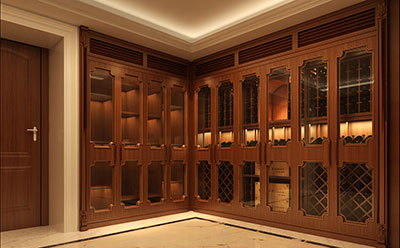 廣州美（měi）國紅橡（xiàng）木定製酒櫃效果圖片