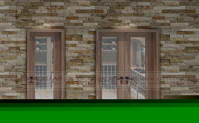 極簡係列透明玻璃（lí）酒窖門效果圖